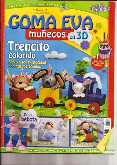 Revistas de manualidades Gratis: Moldes tren en goma eva