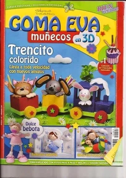 Revistas de manualidades Gratis: Moldes tren en goma eva ...