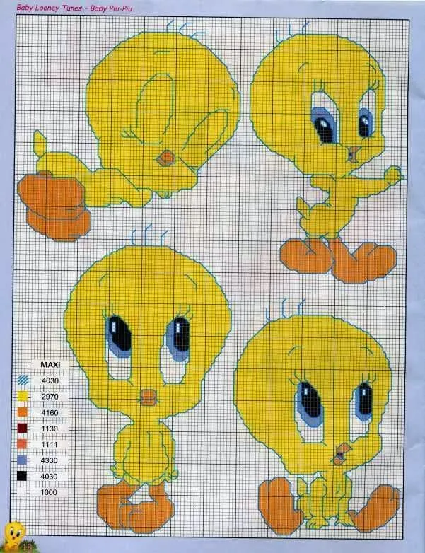 Revistas de manualidades Gratis: Punto de Cruz Looney Tunes Revistas de manualidades Gratis: Punto de Cruz Looney Tunes