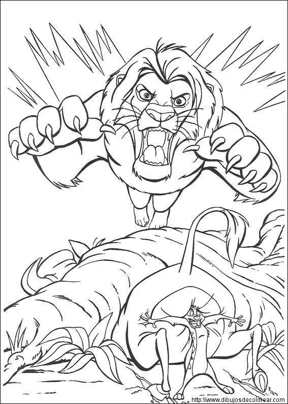 Leon tierno animado para colorear - Imagui