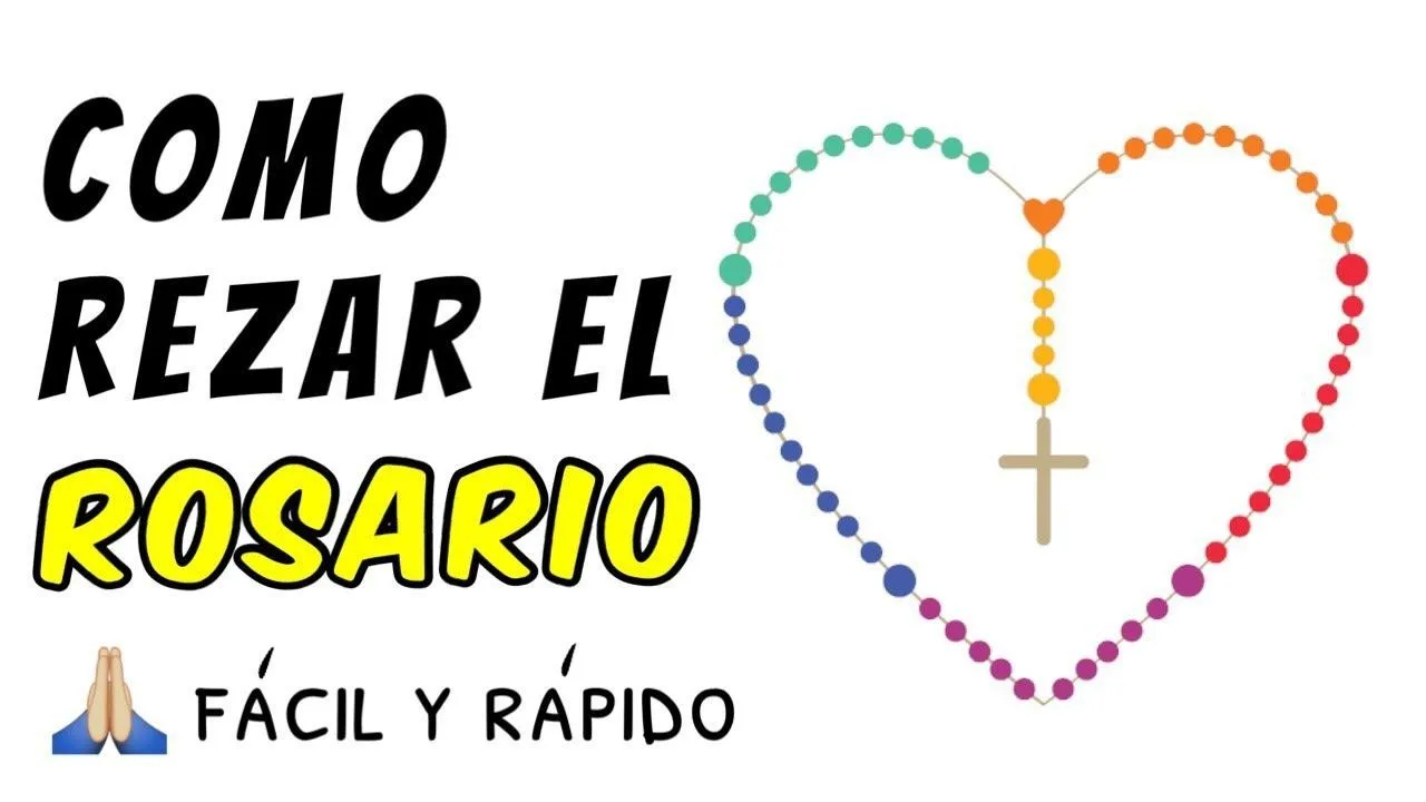 Como rezar el Santo Rosario - tutorial fácil paso a paso - YouTube