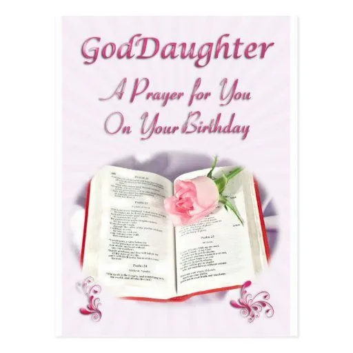 Un rezo para una ahijada en su cumpleaños postales | Zazzle