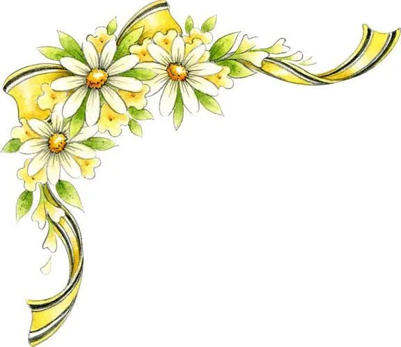 Ribbon flowers | Bordes, Recuadros y Arabescos | Pinterest