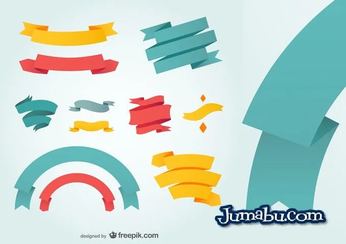 Ribbons en PSD para Descargar Gratis con Forma de Señalador | Jumabu