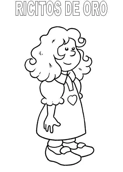 Ricitos de oro para colorear - Imagui