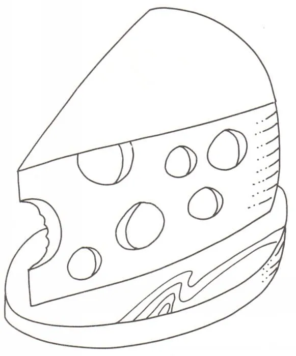 Rico Queso para colorear | Dibujos para Colorear Gratis