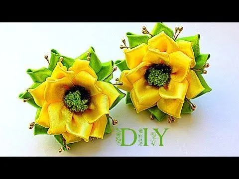 Резинки Канзаши "Солнечные" | KANZASHI | DIY - YouTube | kanzashi ... Резинки Канзаши "Солнечные" | KANZASHI | DIY - YouTube | kanzashi ...