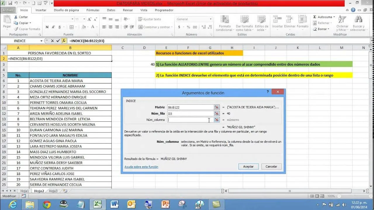 rifa en excel - YouTube