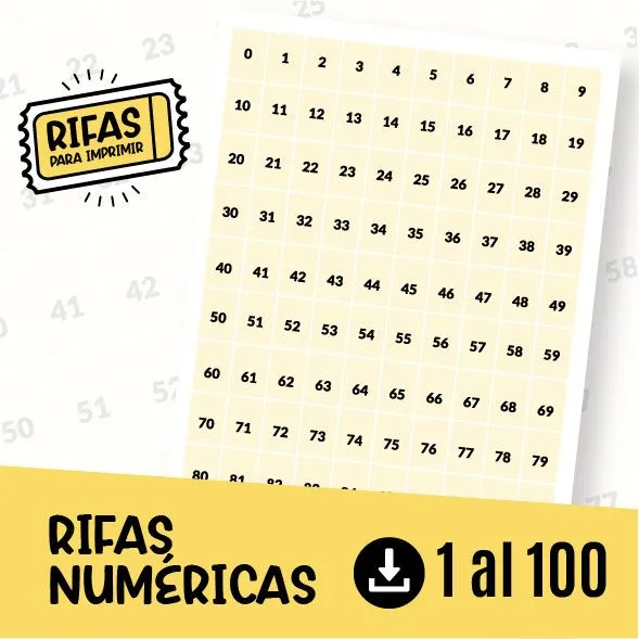 ▷ Formato de rifa 【Rifas para imprimir 】