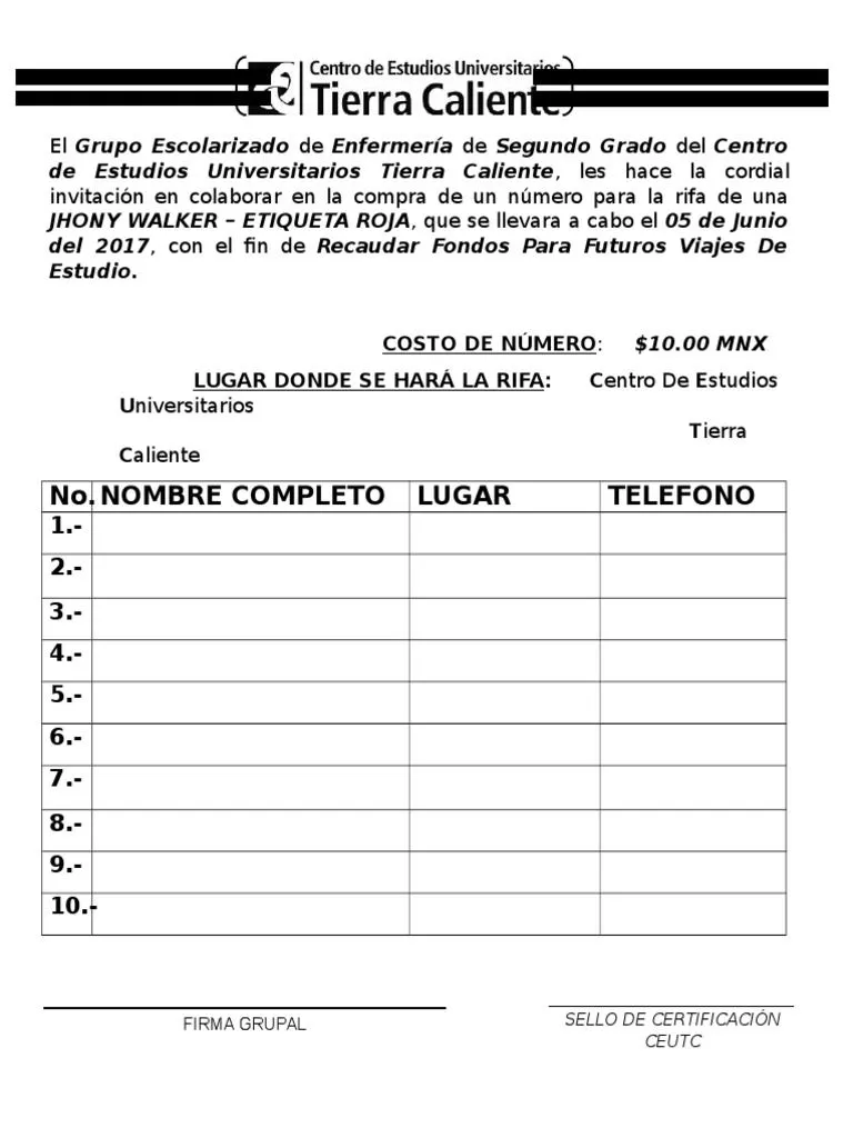 Ejemplo de Una Rifa | PDF | Deportes | Agitación Ejemplo de Una Rifa | PDF | Deportes | Agitación