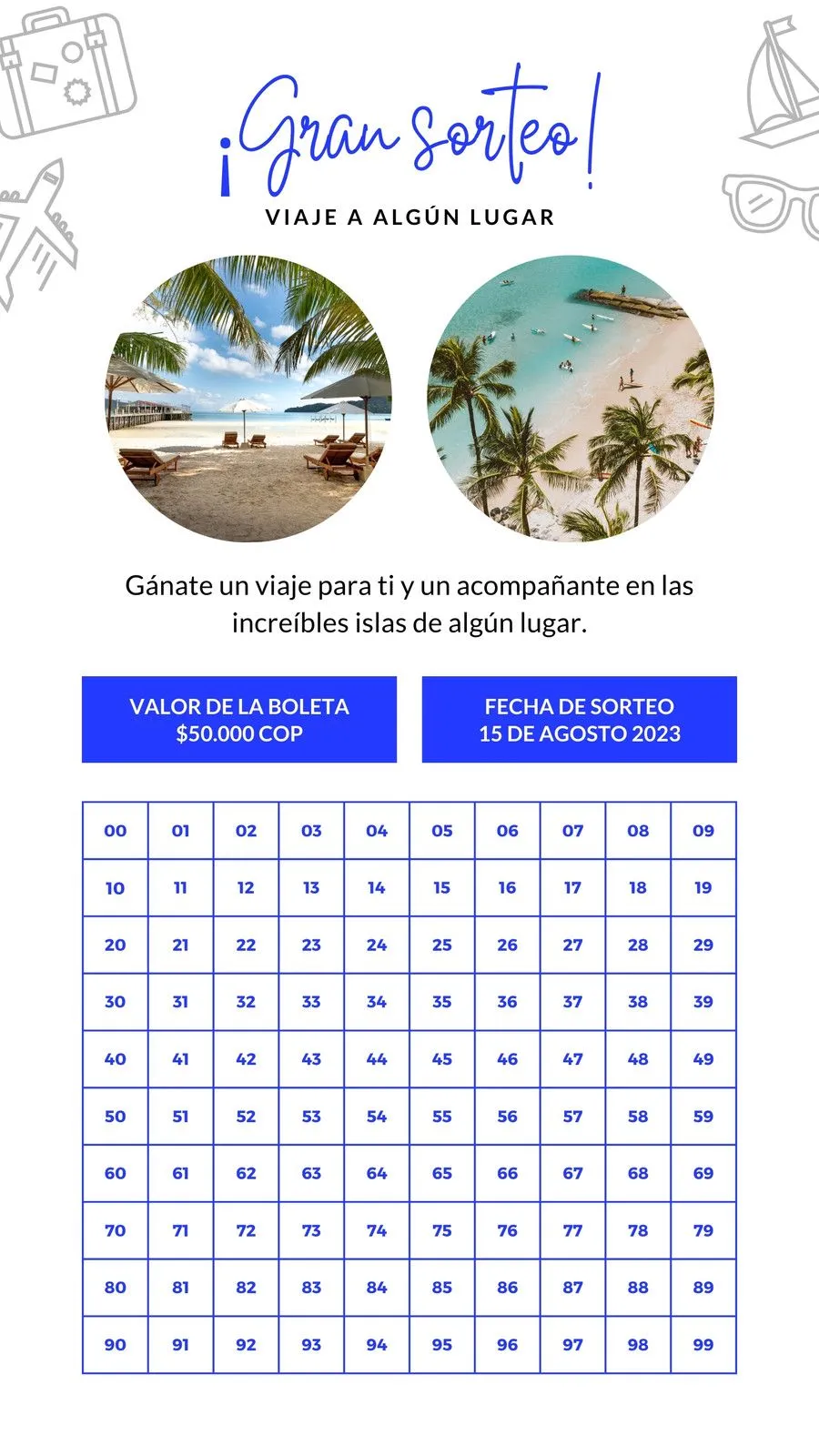 Rifas De 100 Numeros gratis | Canva