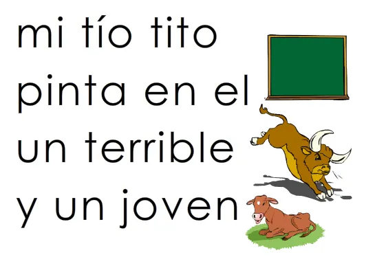Rimas en Español – Letra: T – t | www.onlinefreespanish.com Rimas en Español – Letra: T – t | www.onlinefreespanish.com