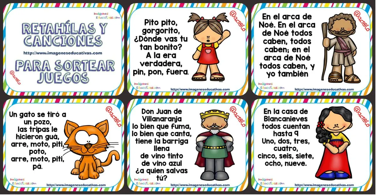 Rimas, retahílas y canciones para sortear juegos – Imagenes Educativas Rimas, retahílas y canciones para sortear juegos – Imagenes Educativas