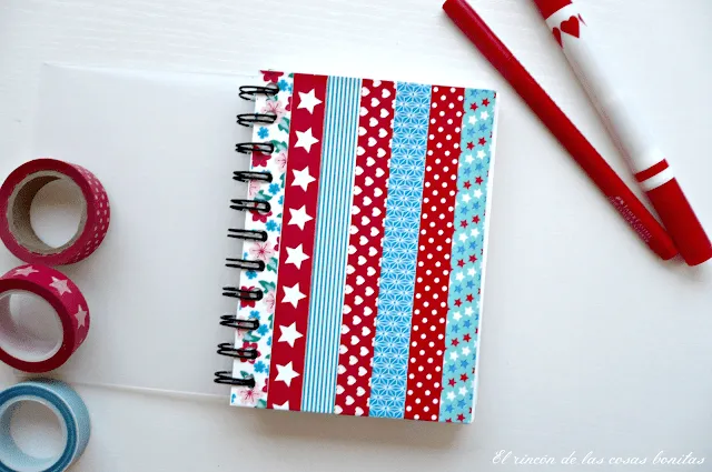 El rincón de las cosas bonitas: Una agenda decorada con washitape
