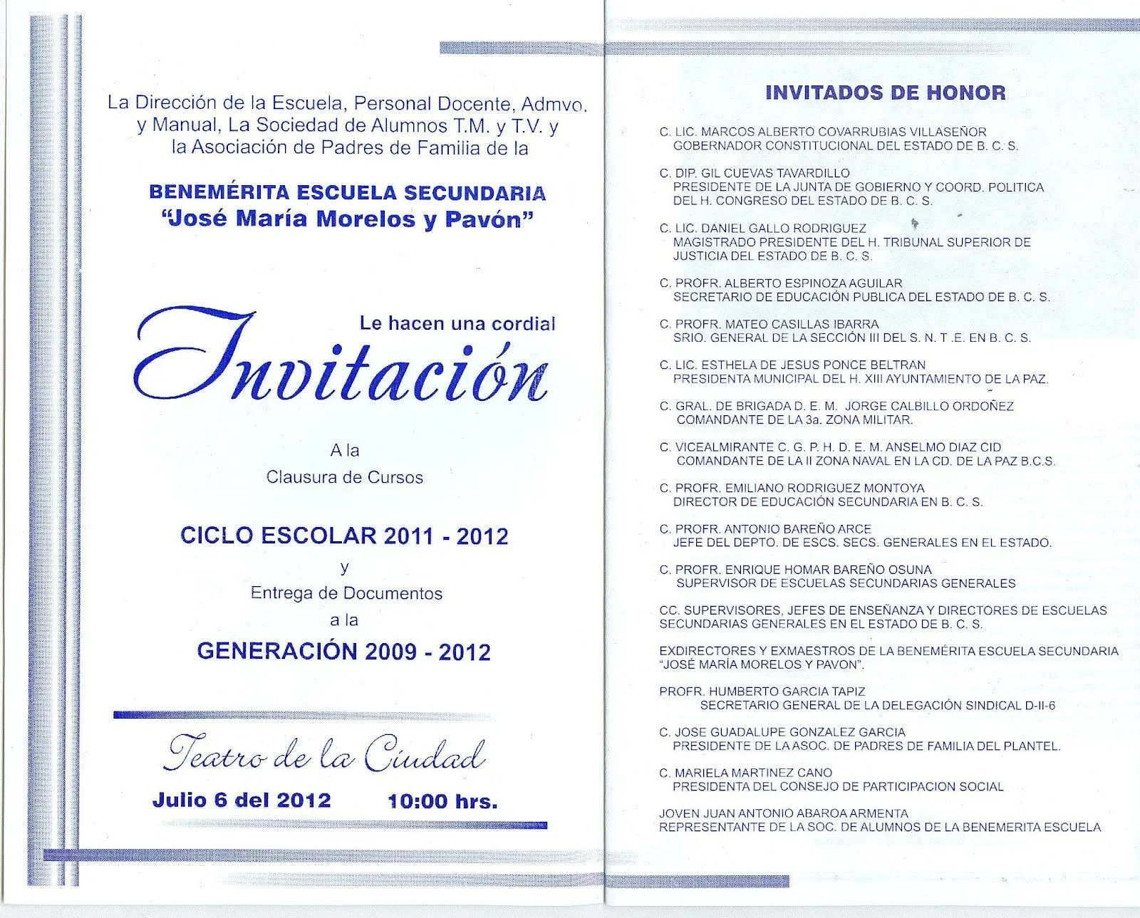 EL RINCON DEL CHEKO: INVITACION A CEREMONIA DE FIN DE CURSOS DE LA ... EL RINCON DEL CHEKO: INVITACION A CEREMONIA DE FIN DE CURSOS DE LA ...