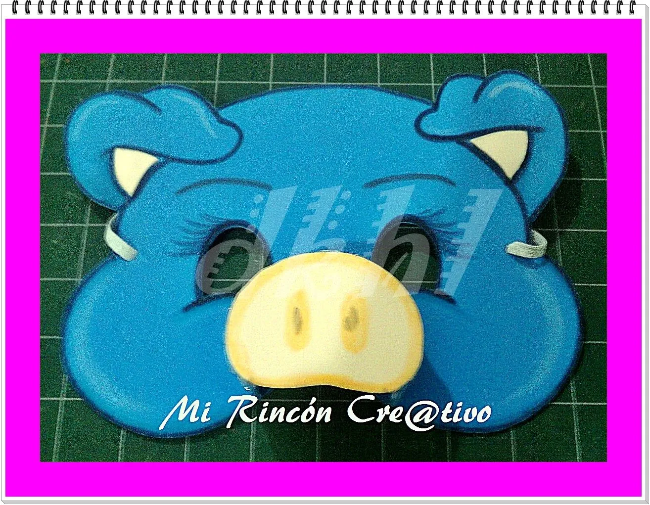 Mi rincón cre@tivo DKHL...: Máscara Cerdito Rosa y Azul Mi rincón cre@tivo DKHL...: Máscara Cerdito Rosa y Azul