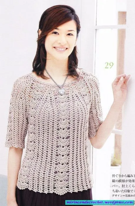 Esquemas de blusas a crochet - Imagui