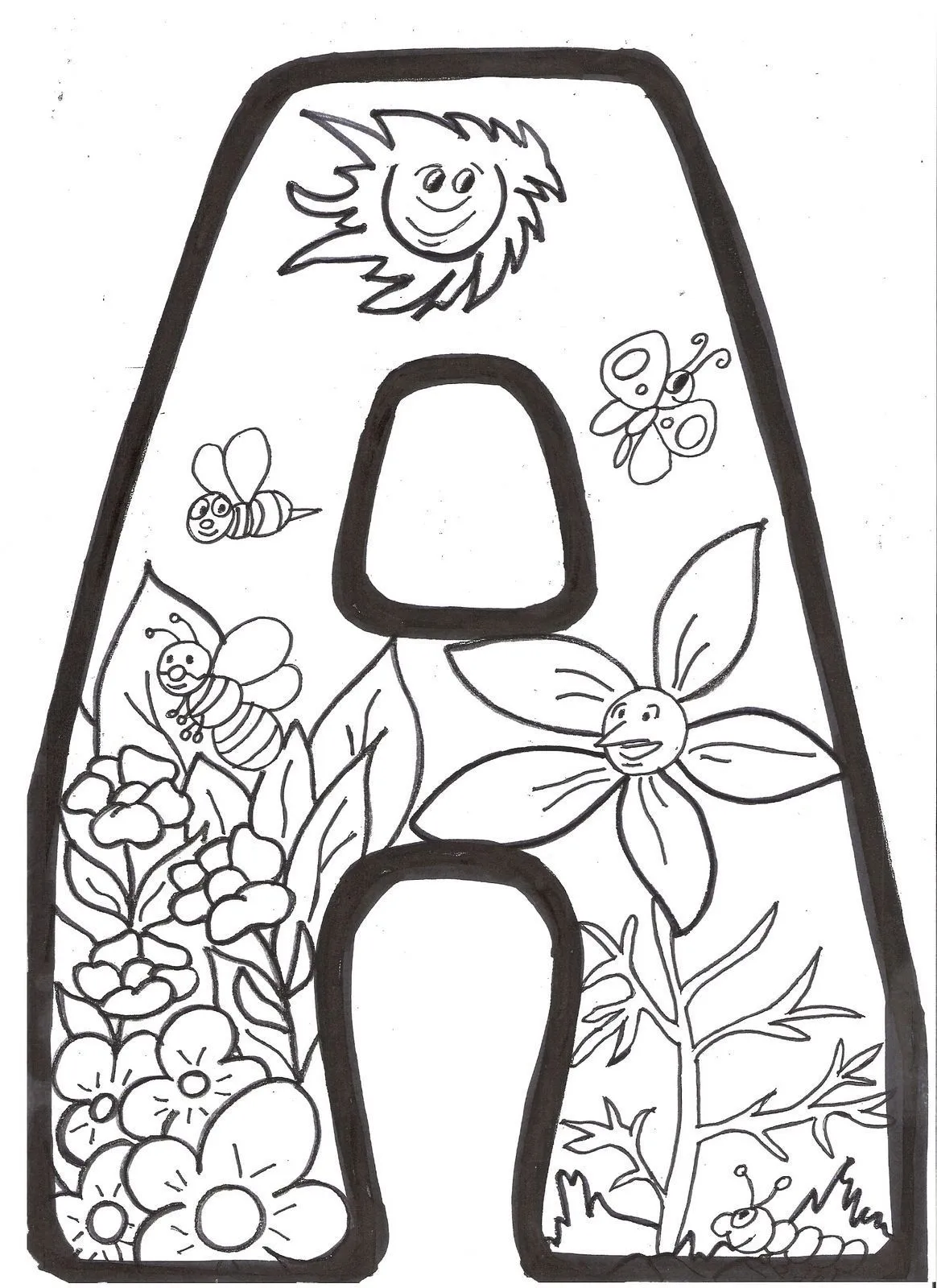 MI RINCÓN ESPECIAL DE PT: Letras de Primavera para colorear