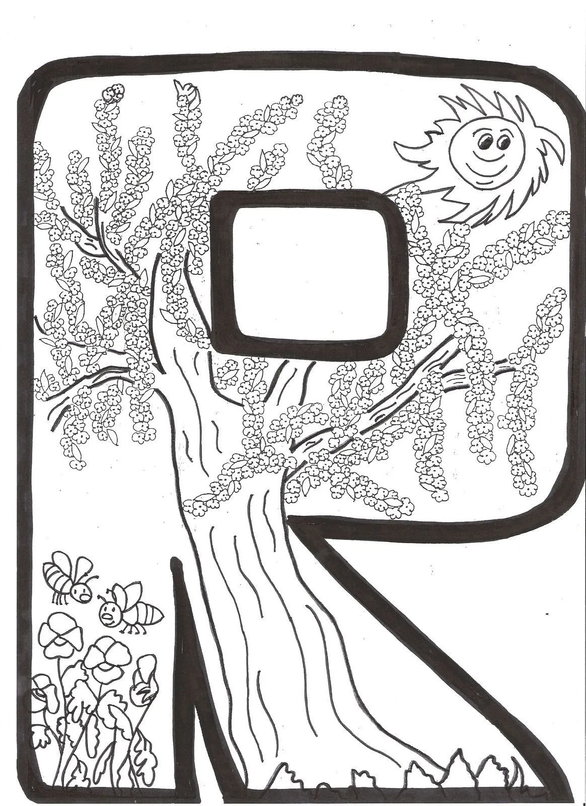 MI RINCÓN ESPECIAL DE PT: Letras de Primavera para colorear