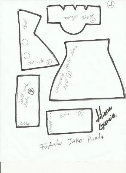 El Rincon Fofuchero: FOFUCHO PIRATA JAKE CON MOLDES ( DE LA WEB