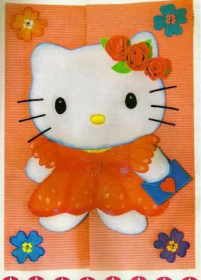 El rincon de la infancia: ♥ Carpeta Escolar Kitty con molde