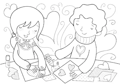 El rincon de la infancia: ♥ Dibujos para pintar de San Valentin