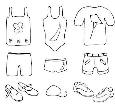 El rincon de la infancia: ♥ Dibujos de vestimenta para pintar
