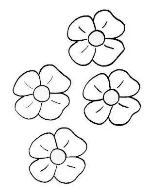Moldes para dibujar flores - Imagui