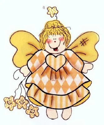 El rincon de la infancia: ♥ Una simpatica angelita para pintar