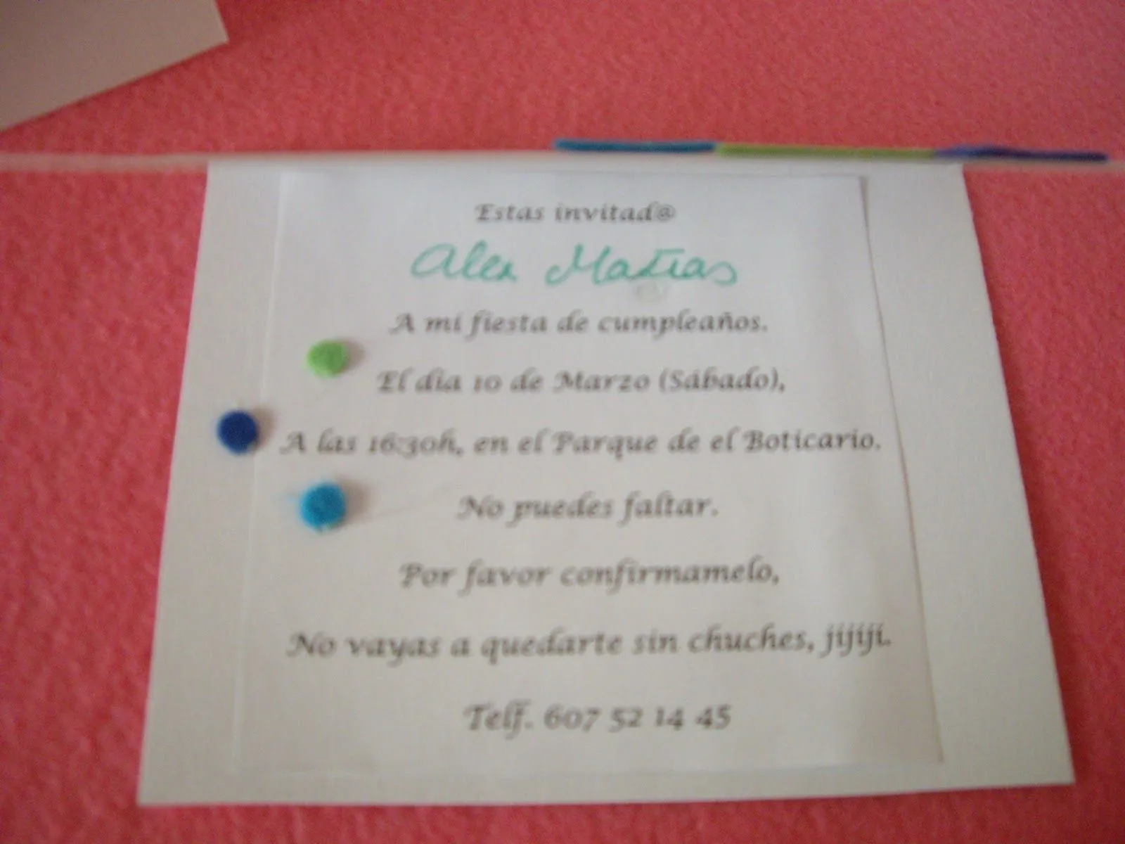 El rincon de kenia: Tarjetas de Invitacion del cumple de mi hija ...