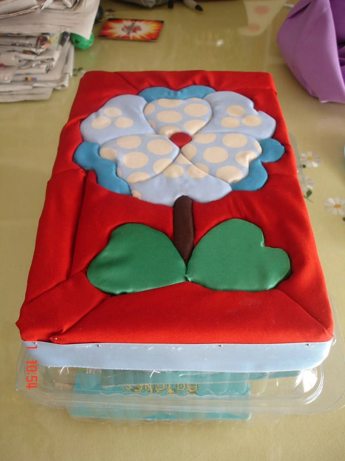 El rincón de mis labores: Caja en patchwork sin aguja