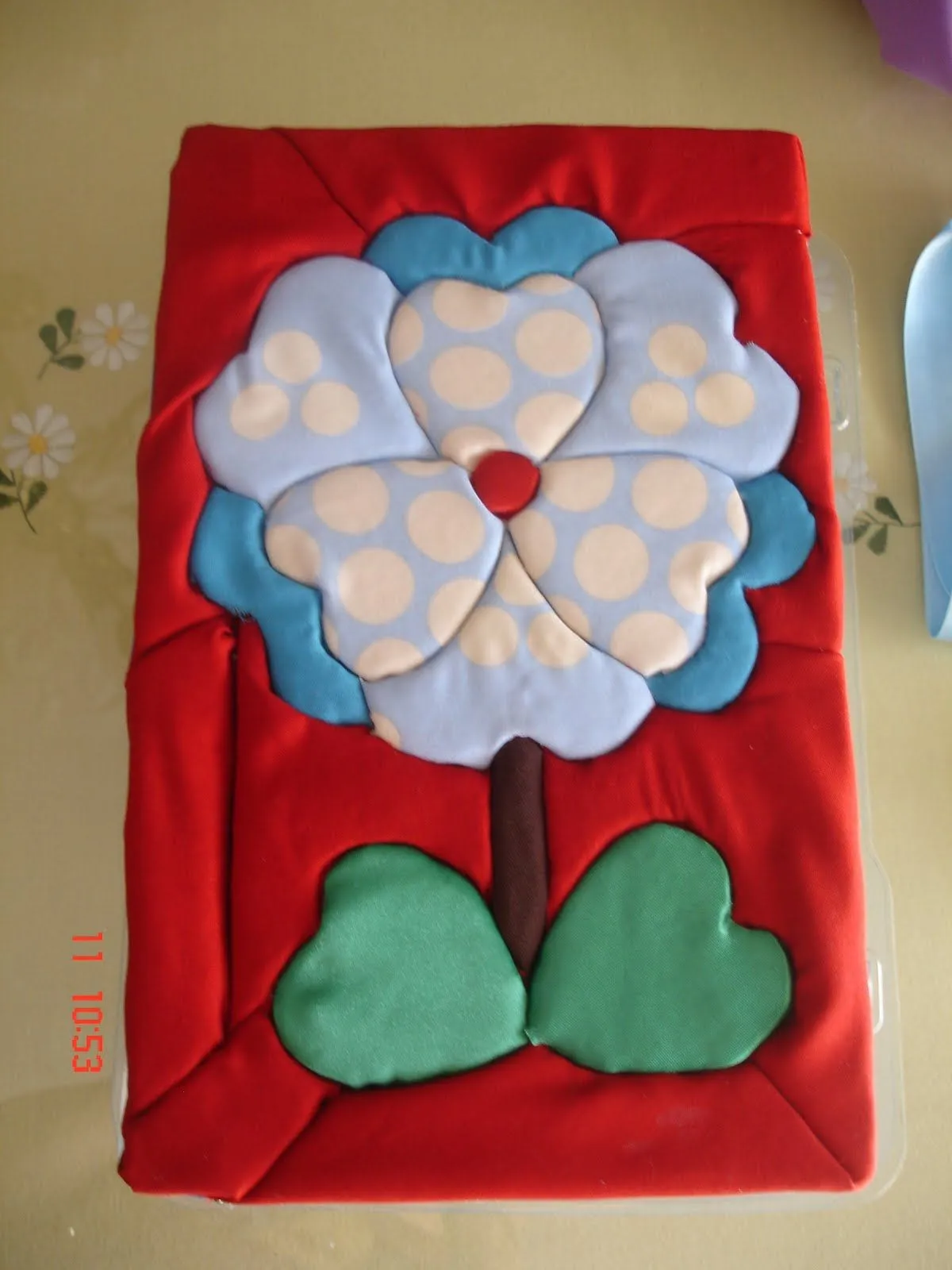 El rincón de mis labores: Caja en patchwork sin aguja El rincón de mis labores: Caja en patchwork sin aguja