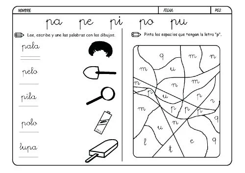 Dibujos con la letra p para colorear - Imagui