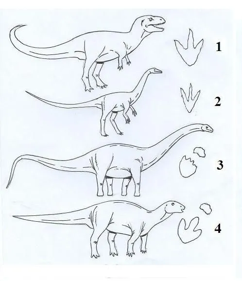 EL RINCON DE LA MAESTRA: HUELLAS DE DINOSAURIOS