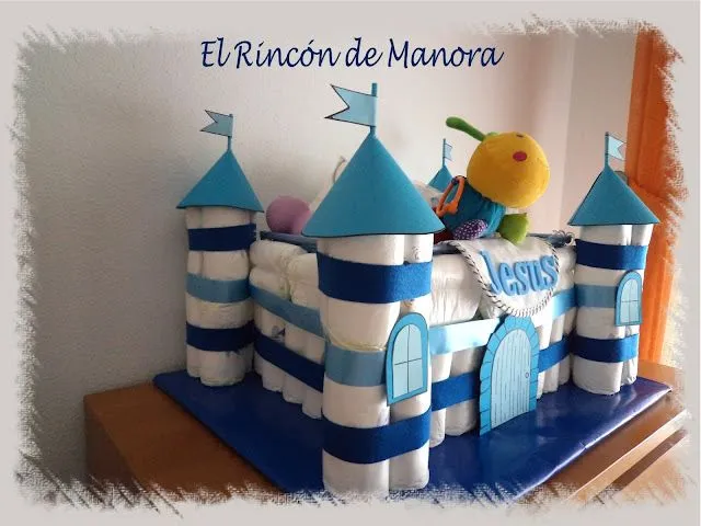 El rincón de Manora: Castillo de pañales para niño El rincón de Manora: Castillo de pañales para niño