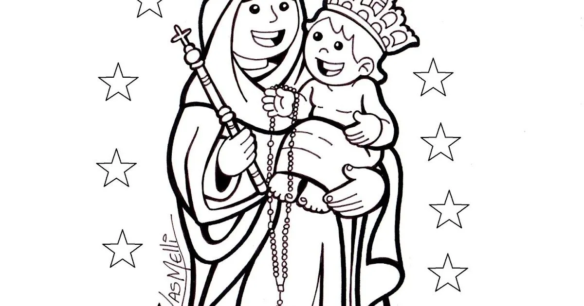 El Rincón de las Melli: DIBUJO: Nuestra Señora de Chiquinquirá El Rincón de las Melli: DIBUJO: Nuestra Señora de Chiquinquirá