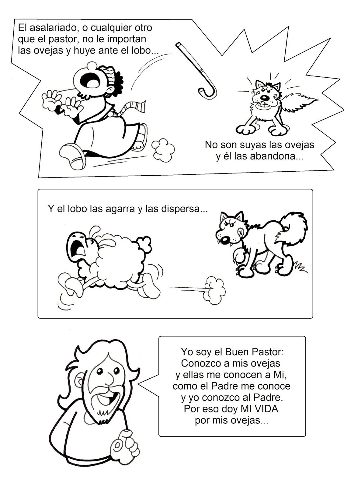 El Rincón de las Melli: HISTORIETA: Comparación con el Buen Pastor (texto adaptado) El Rincón de las Melli: HISTORIETA: Comparación con el Buen Pastor (texto adaptado)