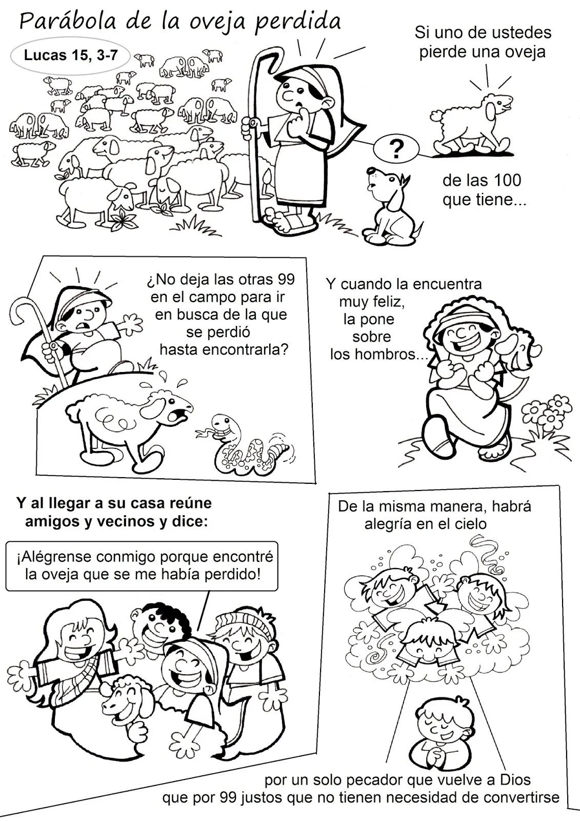 El Rincón de las Melli: HISTORIETA: La oveja perdida El Rincón de las Melli: HISTORIETA: La oveja perdida