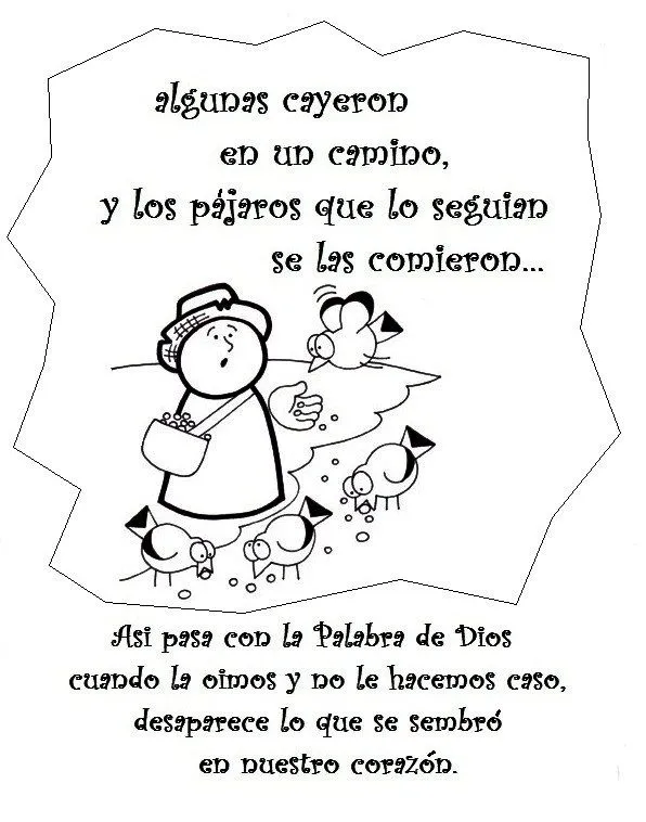 El Rincón de las Melli: Parábola del sembrador con dibujos El Rincón de las Melli: Parábola del sembrador con dibujos
