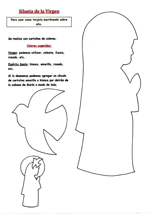 El Rincón de las Melli: Silueta de Maria para usar como tarjeta