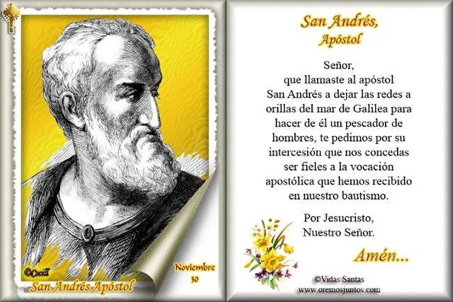 Rincón de la Oración: Estampas Oraciones de San Andrés, Apóstol Rincón de la Oración: Estampas Oraciones de San Andrés, Apóstol
