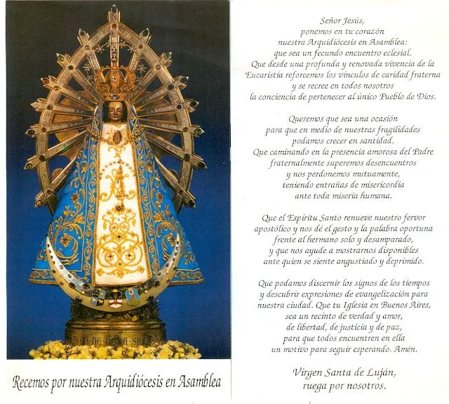 Rincón de la Oración: Estampas Oraciones de Nuestra Señora del Luján