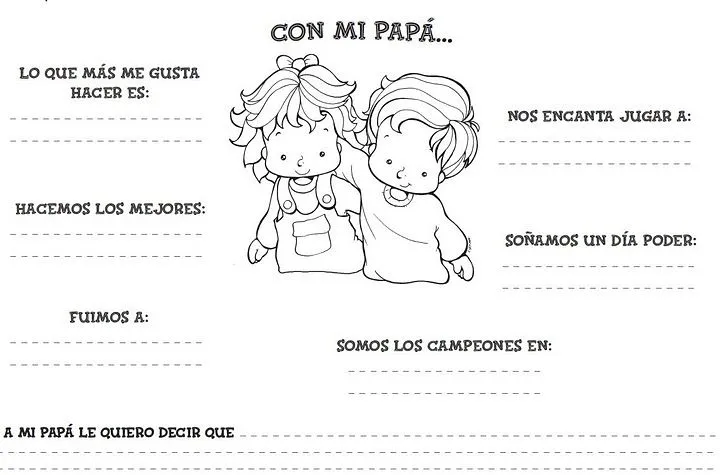 EL RINCÓN DE LOS PEQUES: DIBUJOS PARA COLOREAR DEL DÍA DEL PADRE