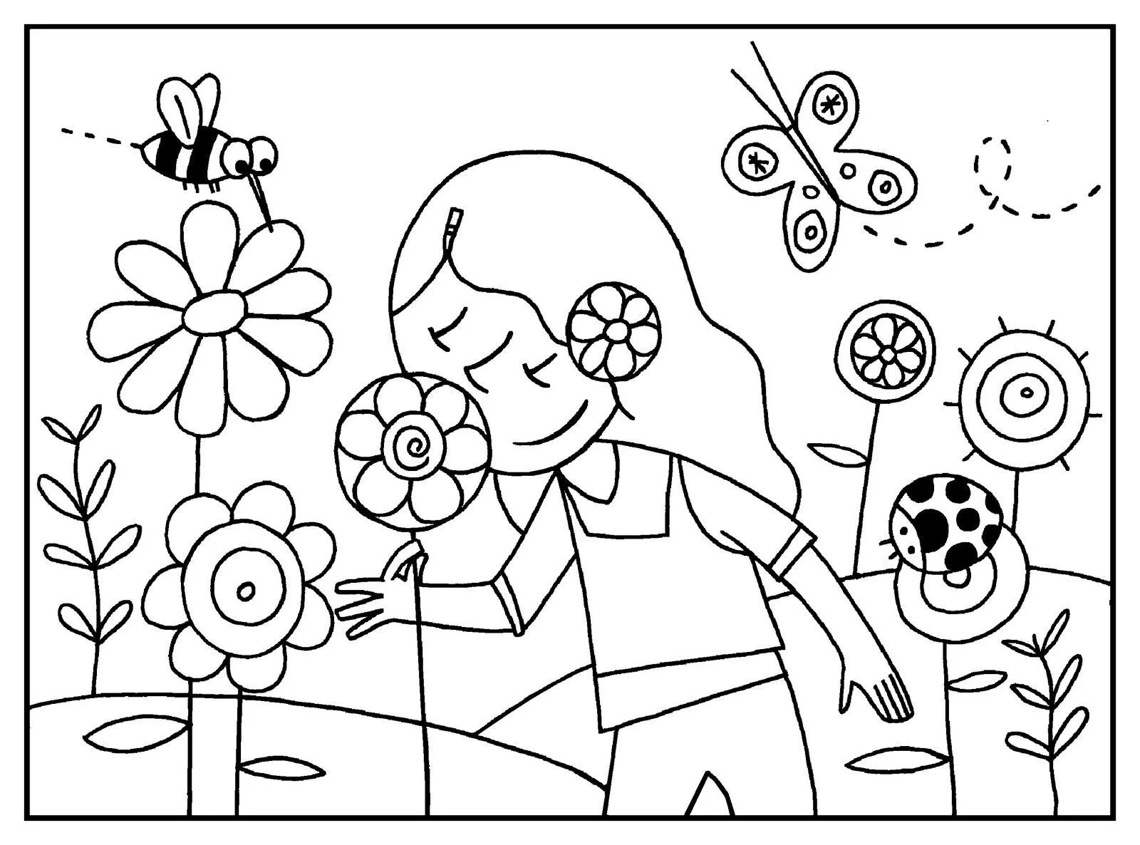 Paisajes para colorear de la primavera - Dibujos para colorear ... Paisajes para colorear de la primavera - Dibujos para colorear ...