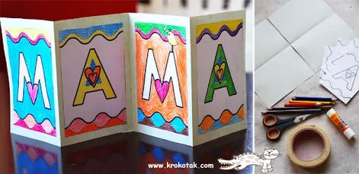 Rinconcito Soleado: Tarjeta "MAMA" para el ♥ Día de la madre ♥