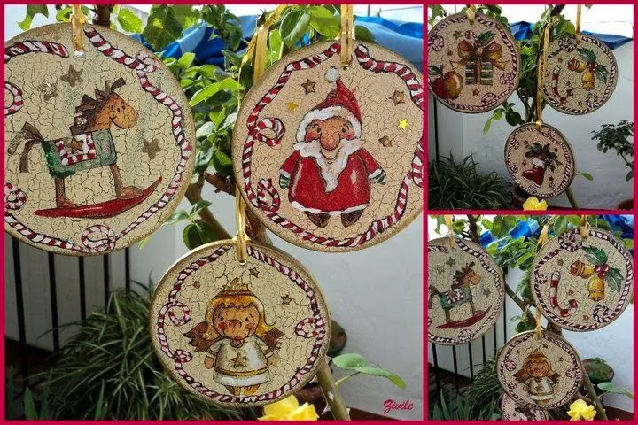 El Rinconcito de Zivi: Adornos de madera para árbol de navidad ... El Rinconcito de Zivi: Adornos de madera para árbol de navidad ...