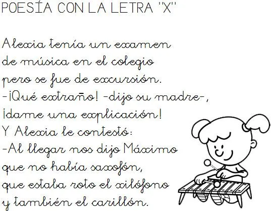 Con buen ritmo: POESÍA CON LA "X"