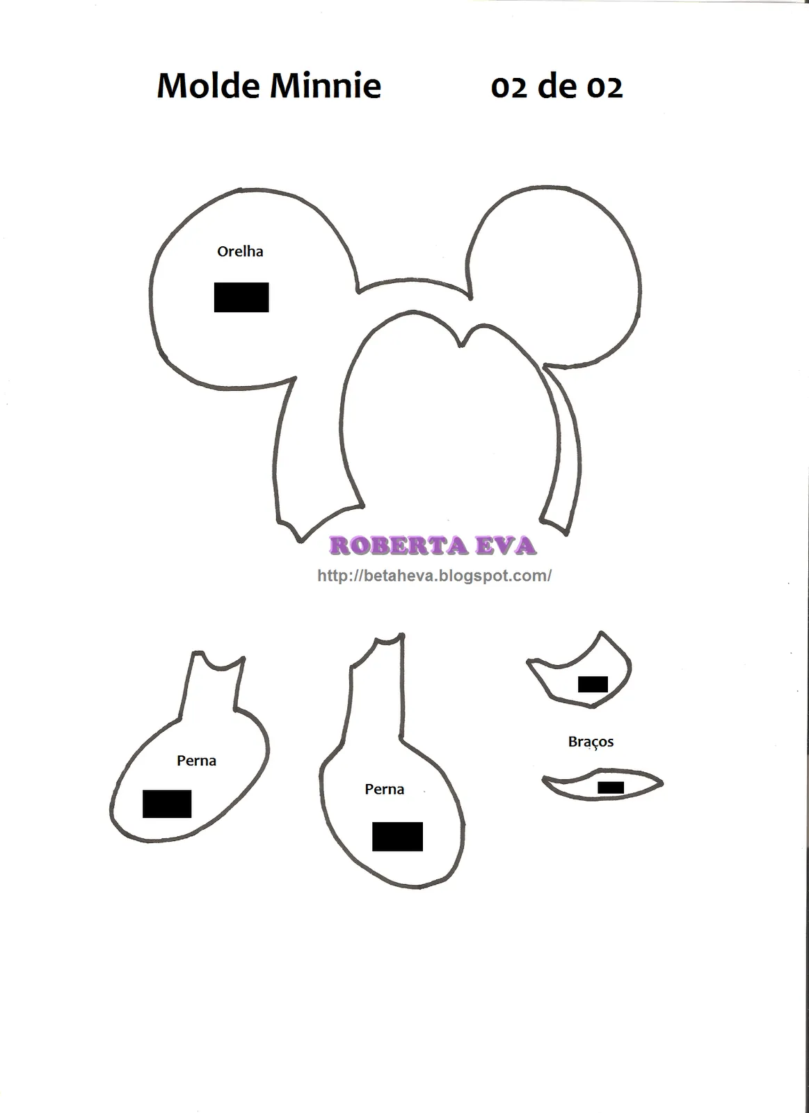 Moldes de Minnie - Imagui