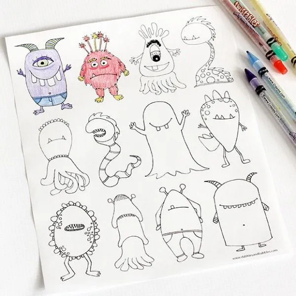 Robots, caras y monstruos. Dibujar, colorear e imprimir. | Robótica