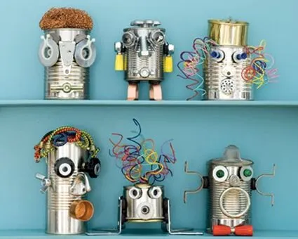 Robots caseros - Decoracion - EstiloPeques